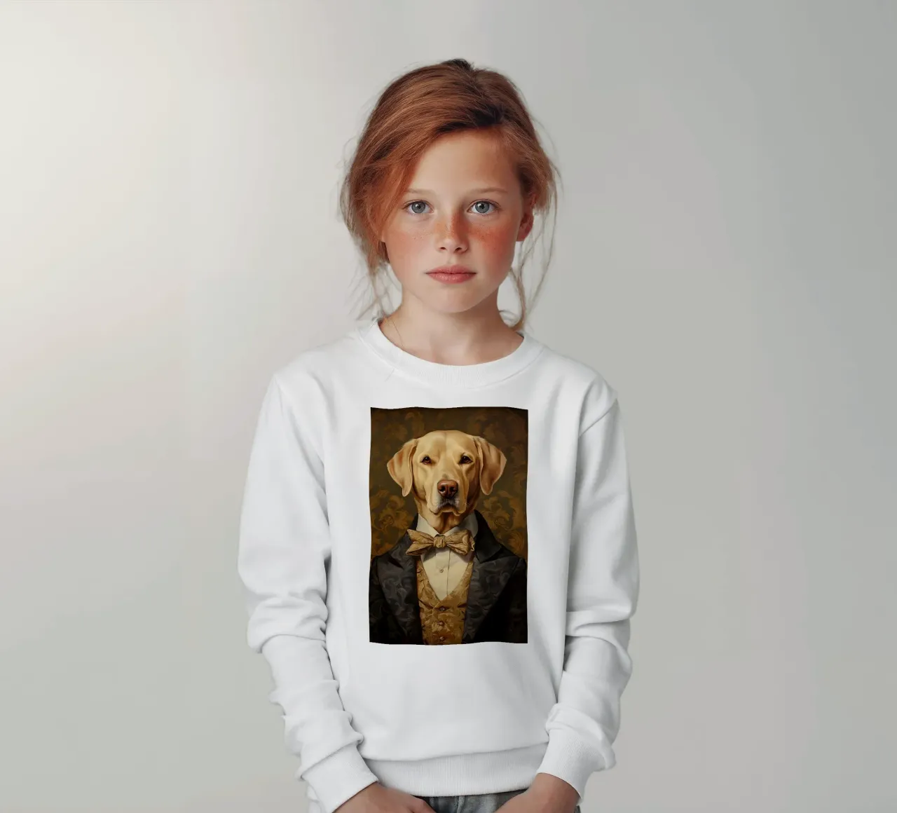 Lab giallo con papillon felpa bambino da Wumples