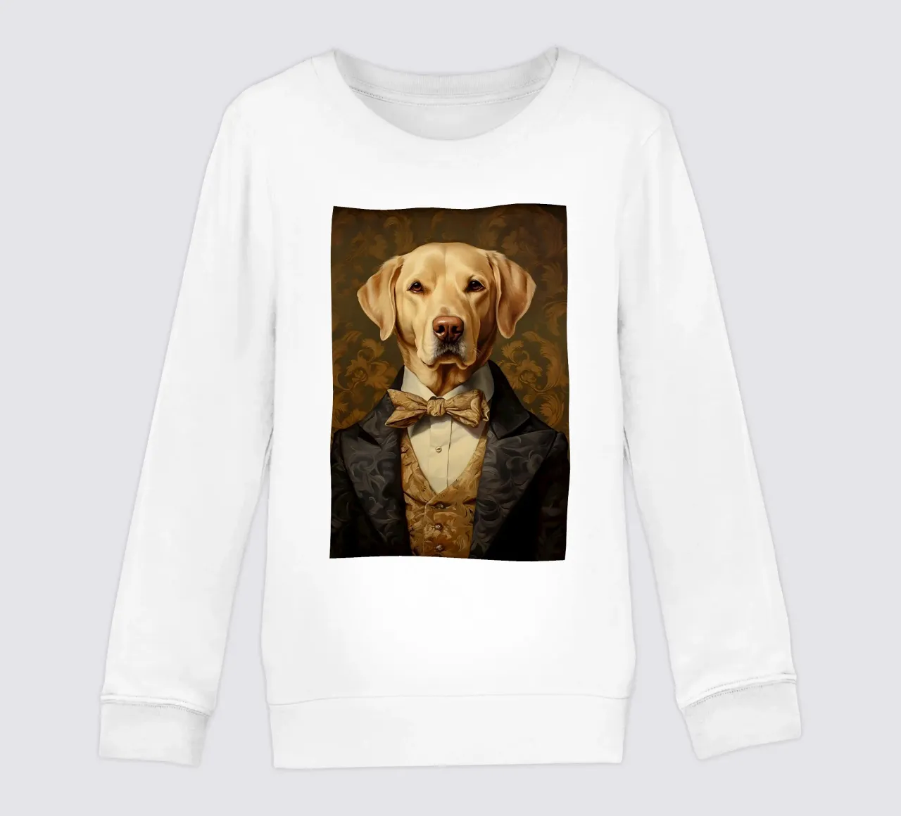 Lab giallo con papillon felpa bambino da Wumples