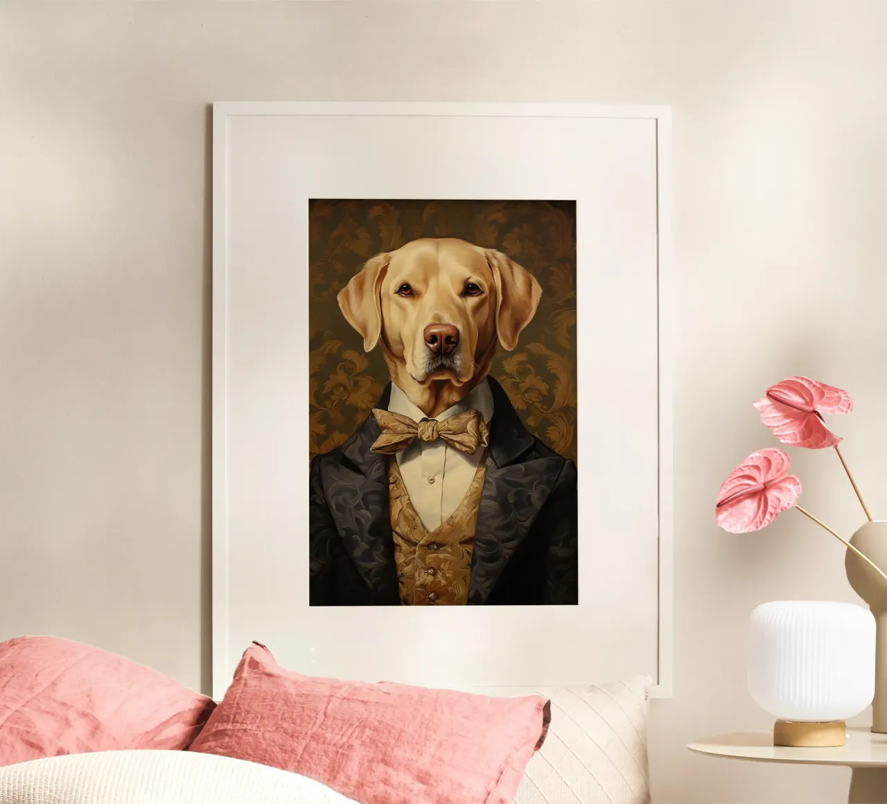 Lab giallo con papillon carta hahnemühle da Wumples