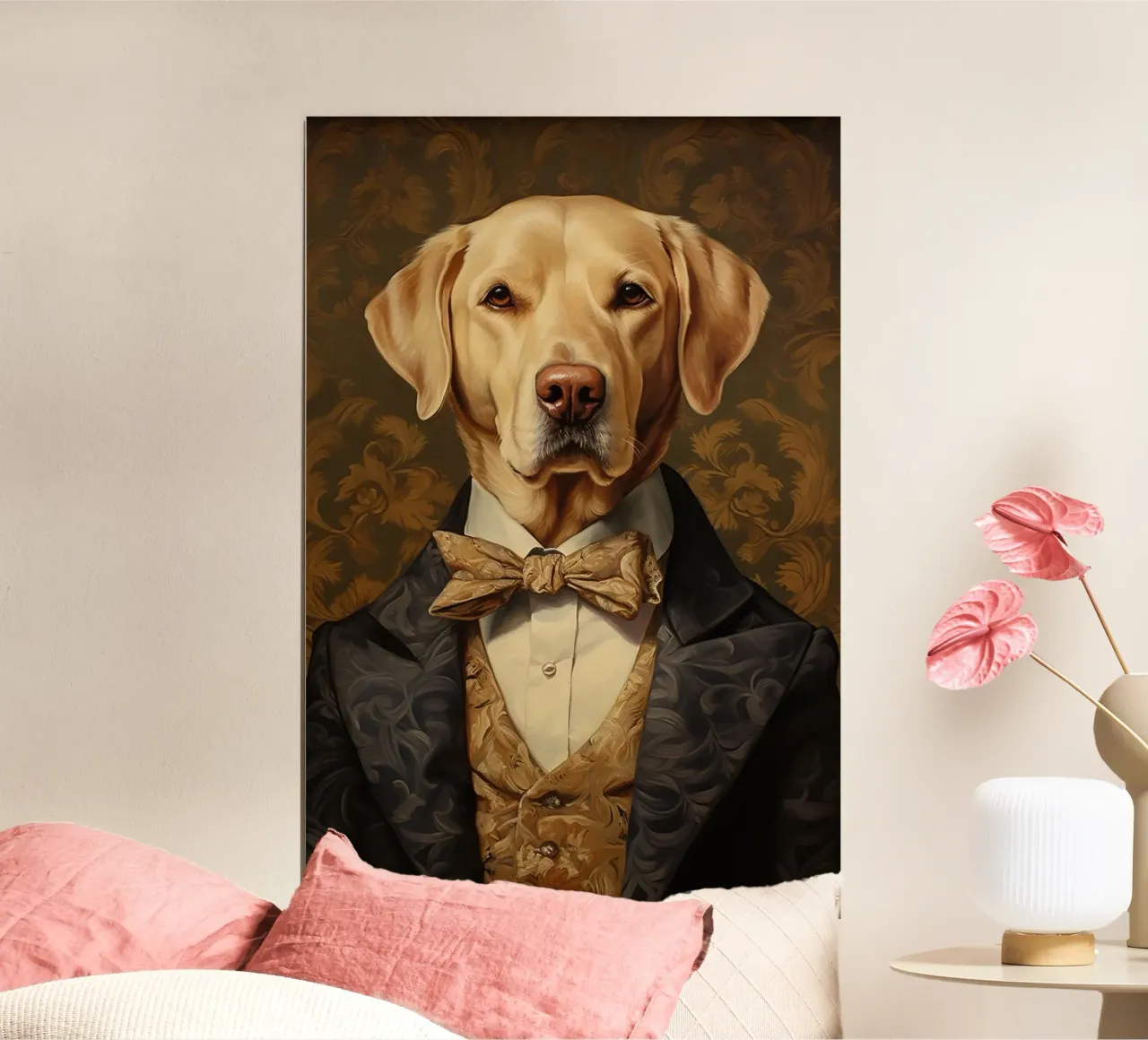 Lab giallo con papillon carta hahnemühle da Wumples