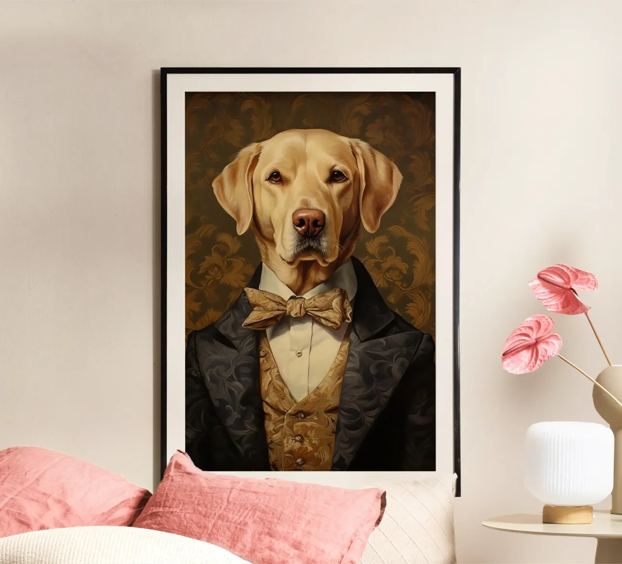 Lab giallo con papillon carta hahnemühle da Wumples