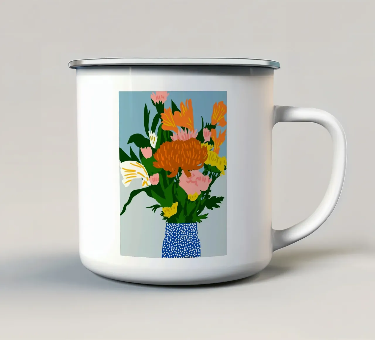 Felicità in vaso tazza in smalto da 83oranges