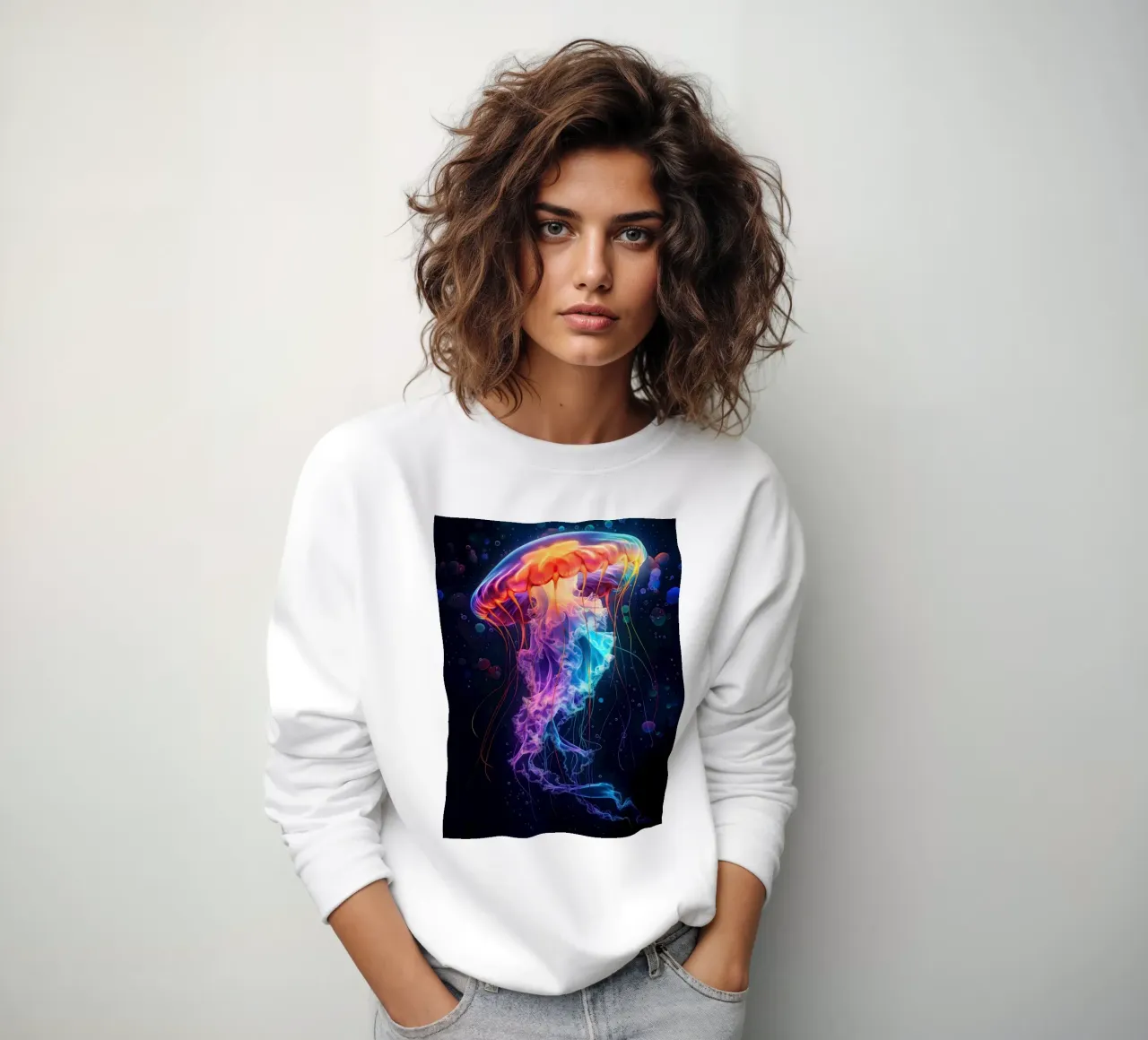 Medusa, bagliore neon 1 felpa da Wumples