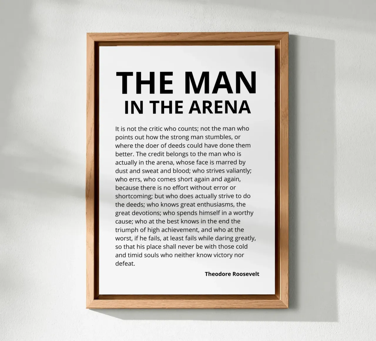 The Man in the Arena Quote pannello forex da vintageshop