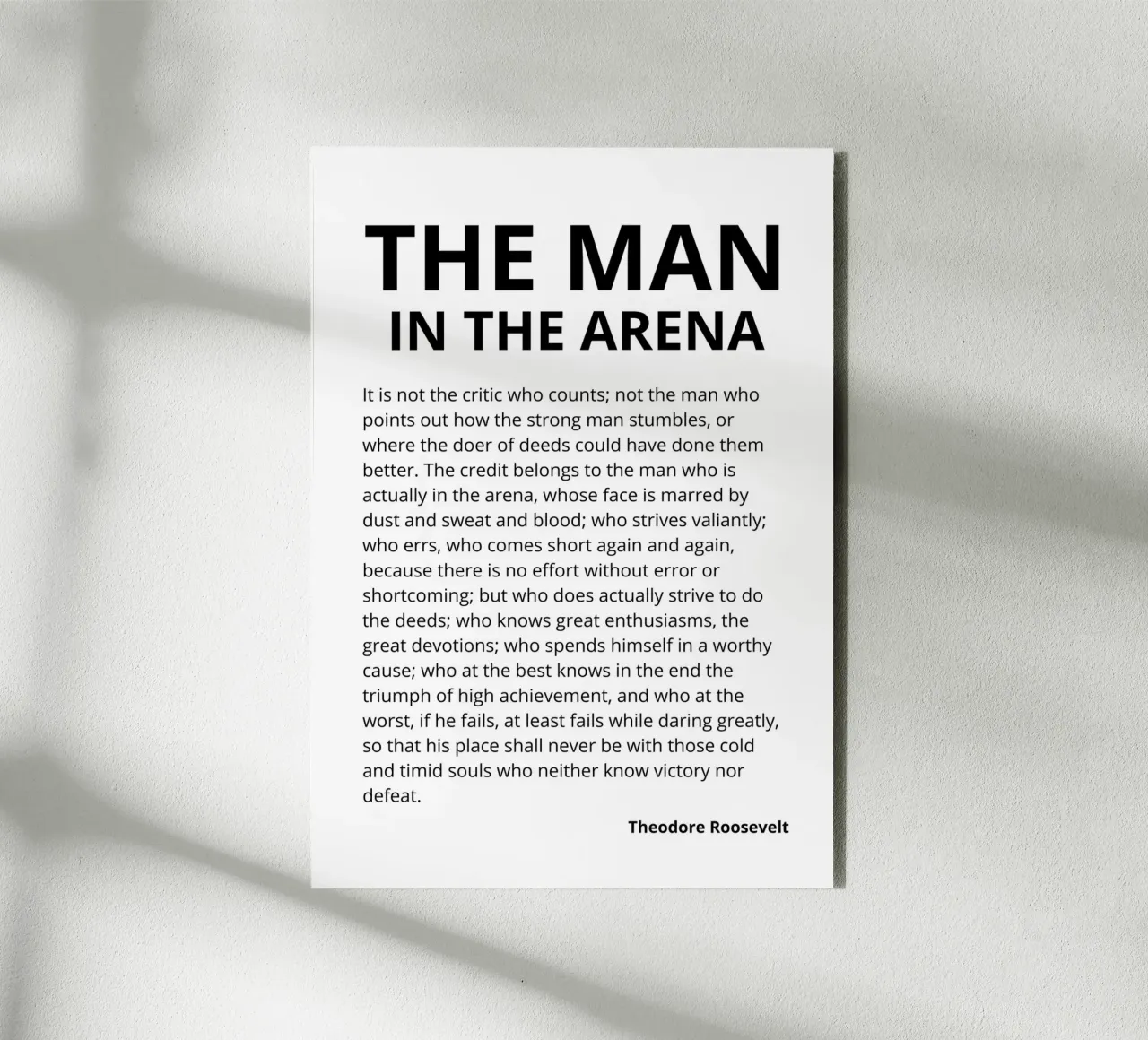The Man in the Arena Quote pannello forex da vintageshop