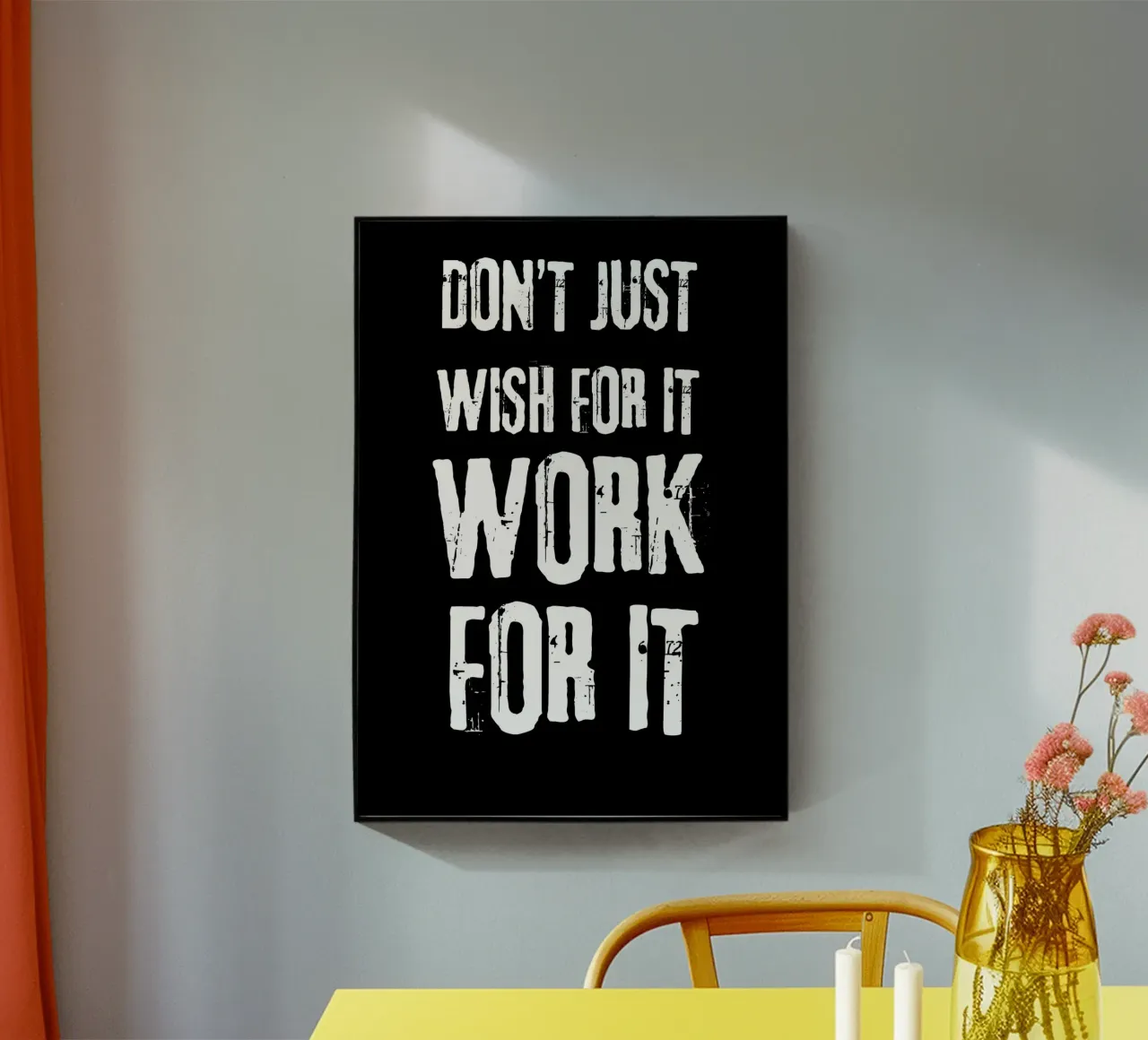 Work for it motivational poster plexiglass da vintageshop