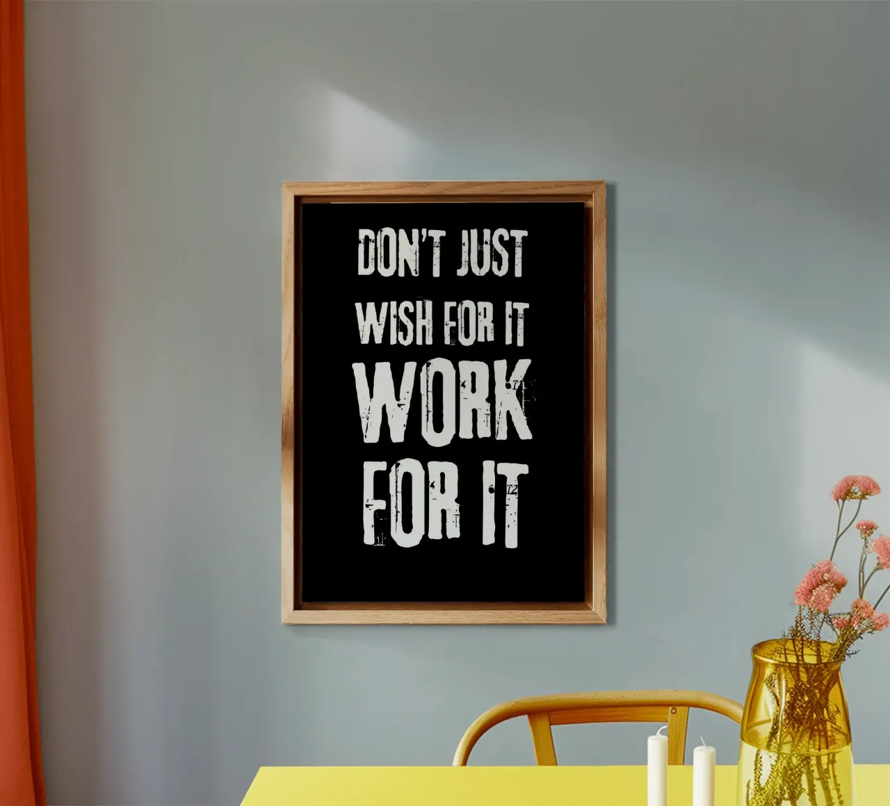 Work for it motivational poster alluminio dibond da vintageshop