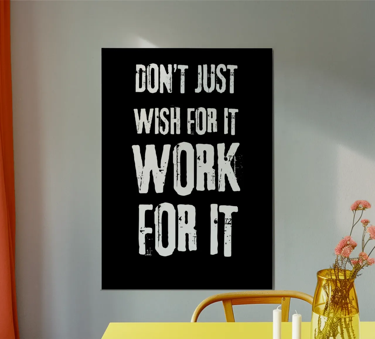 Work for it motivational poster alluminio dibond da vintageshop