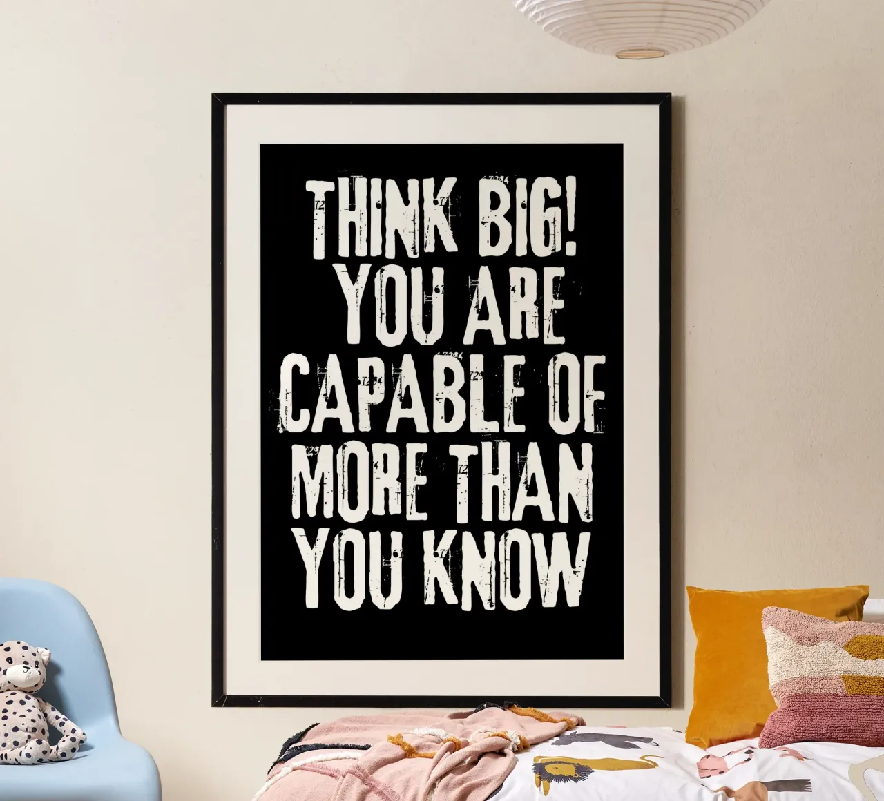 Think Big! Motivational Text Art poster da vintageshop