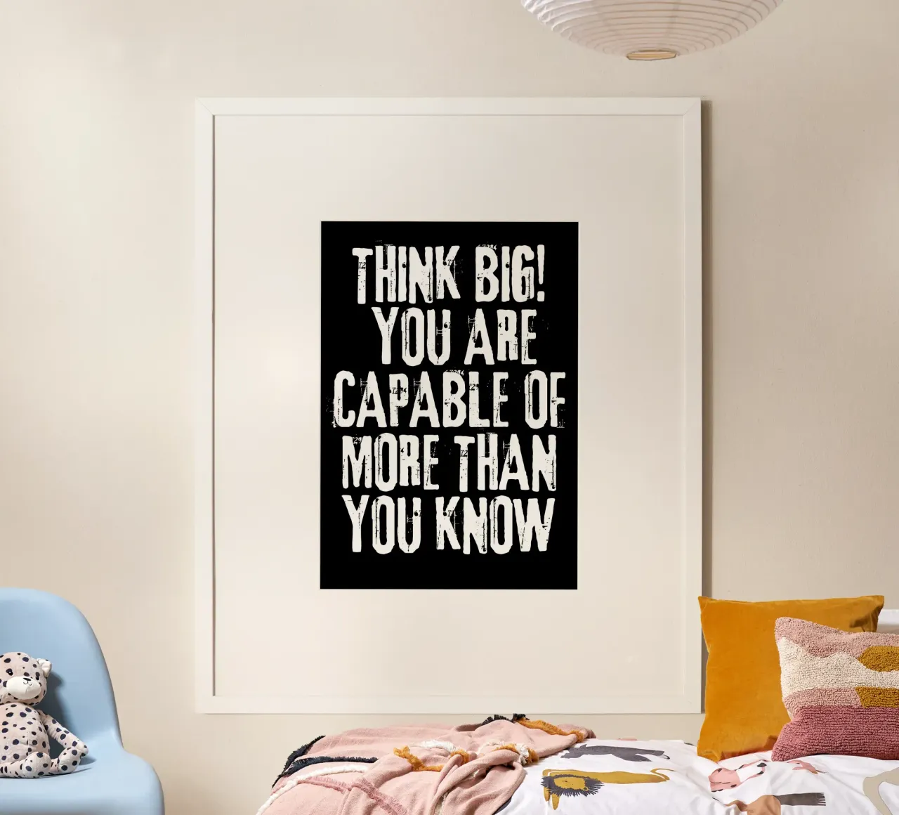 Think Big! Motivational Text Art poster da vintageshop