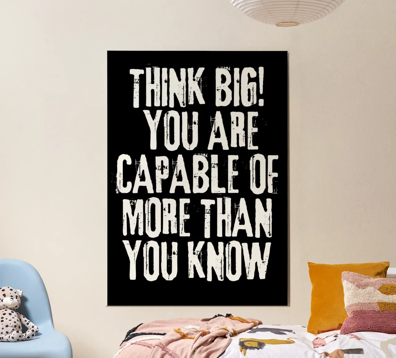 Think Big! Motivational Text Art poster da vintageshop