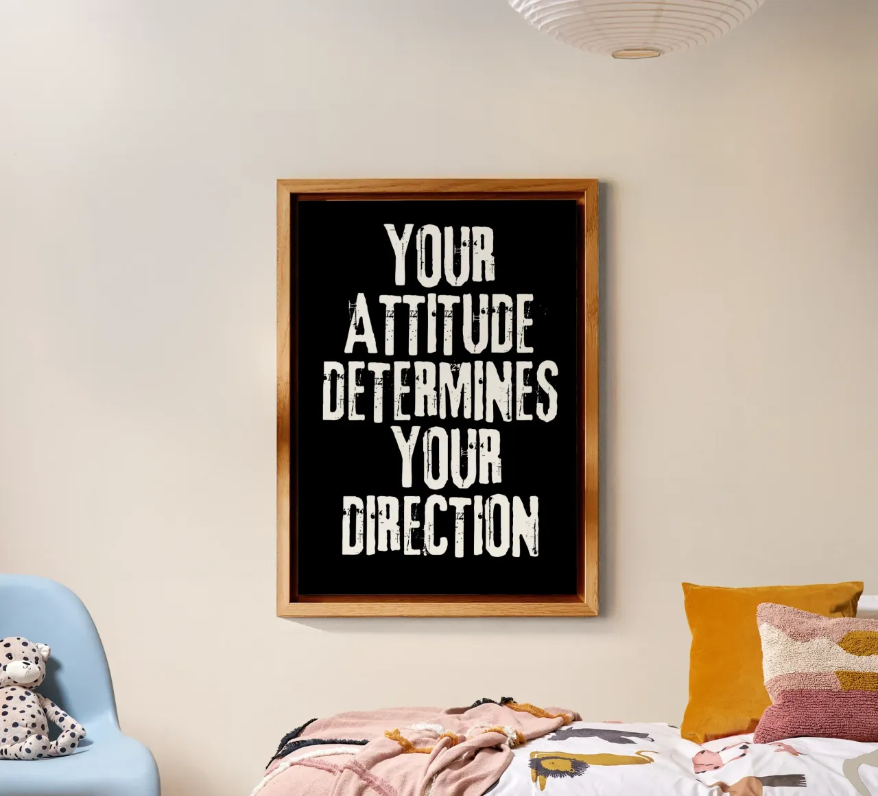 Attitude Determines Direction Inspirational Text Art pannello forex da vintageshop