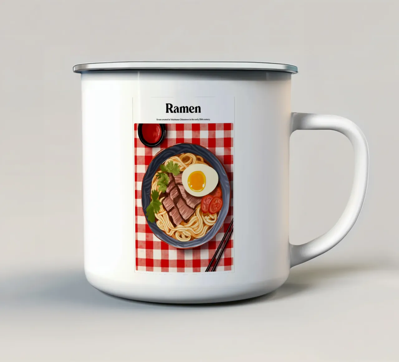 Boho Poster Club 3 Ramen tazza in smalto da Boho Print Collection