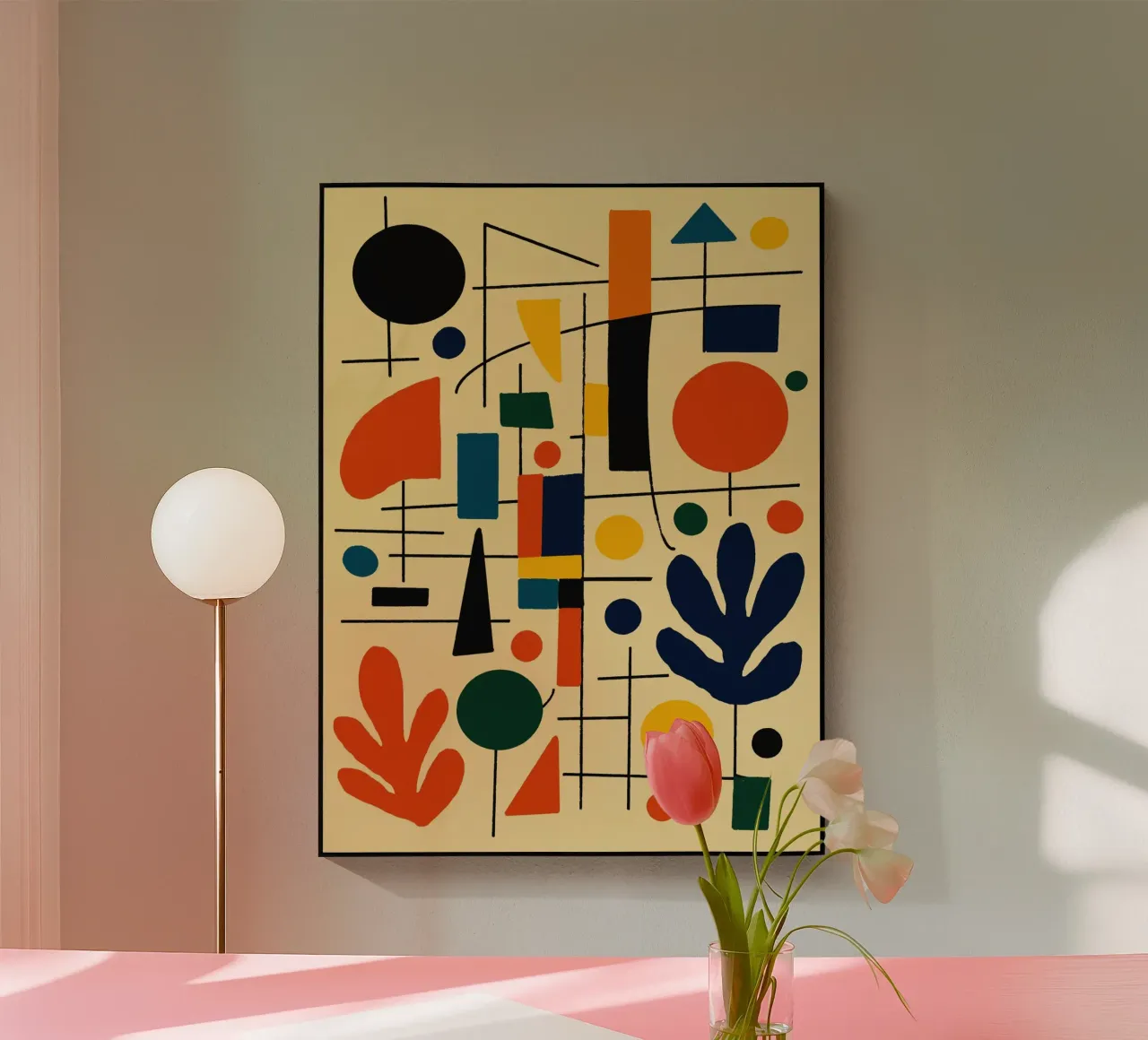 Astrazione geometrica colorata plexiglass da Life of Pie
