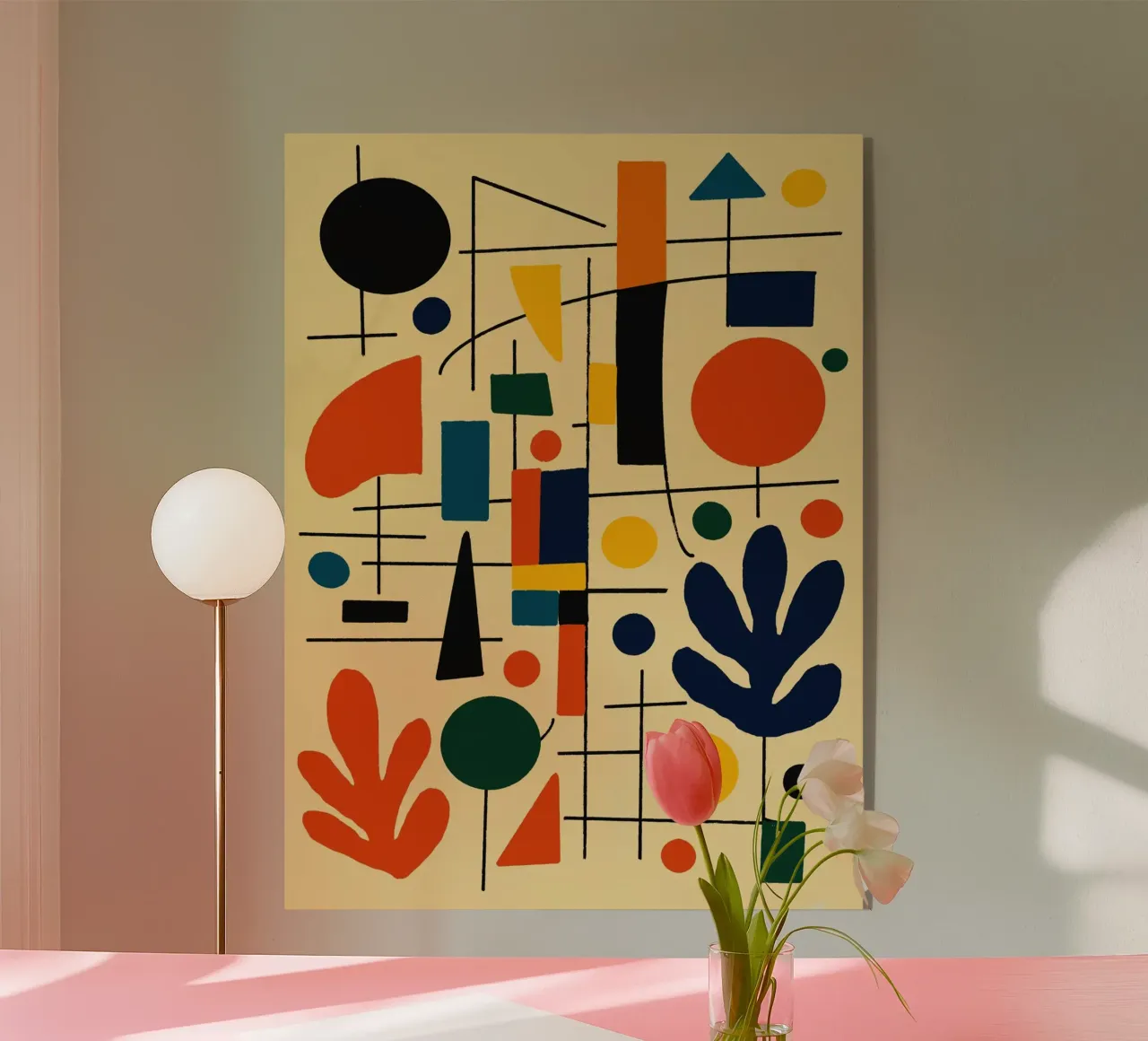 Astrazione geometrica colorata plexiglass da Life of Pie