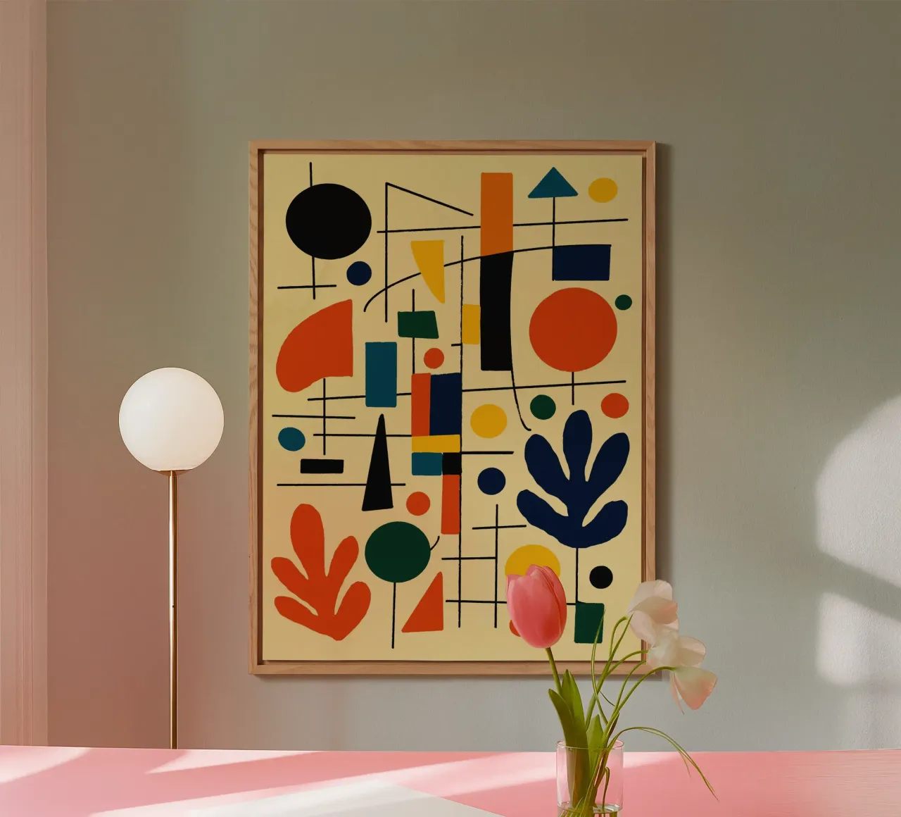 Astrazione geometrica colorata alluminio dibond da Life of Pie