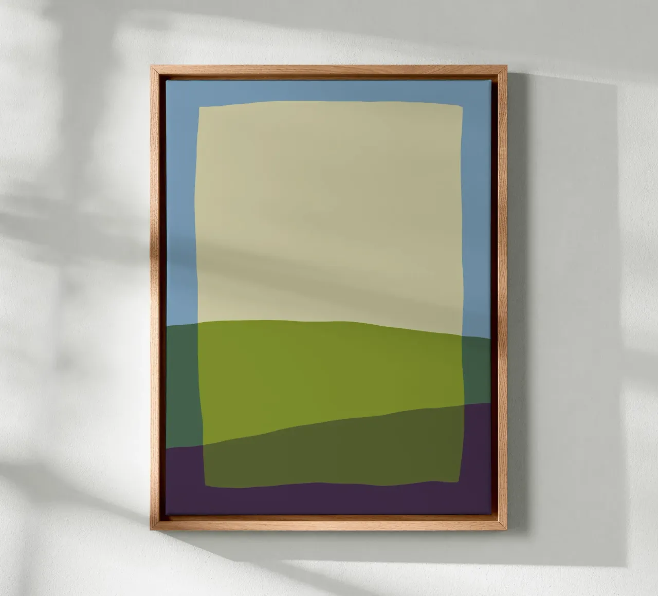 Minimalistisch landschap met kleurblokken canvas van Life of Pie