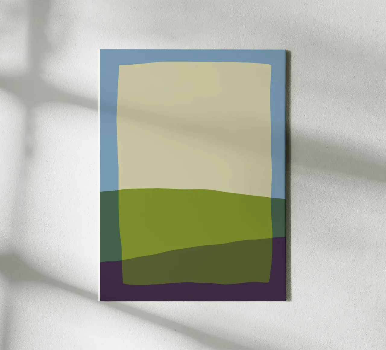 Minimalistisch landschap met kleurblokken canvas van Life of Pie