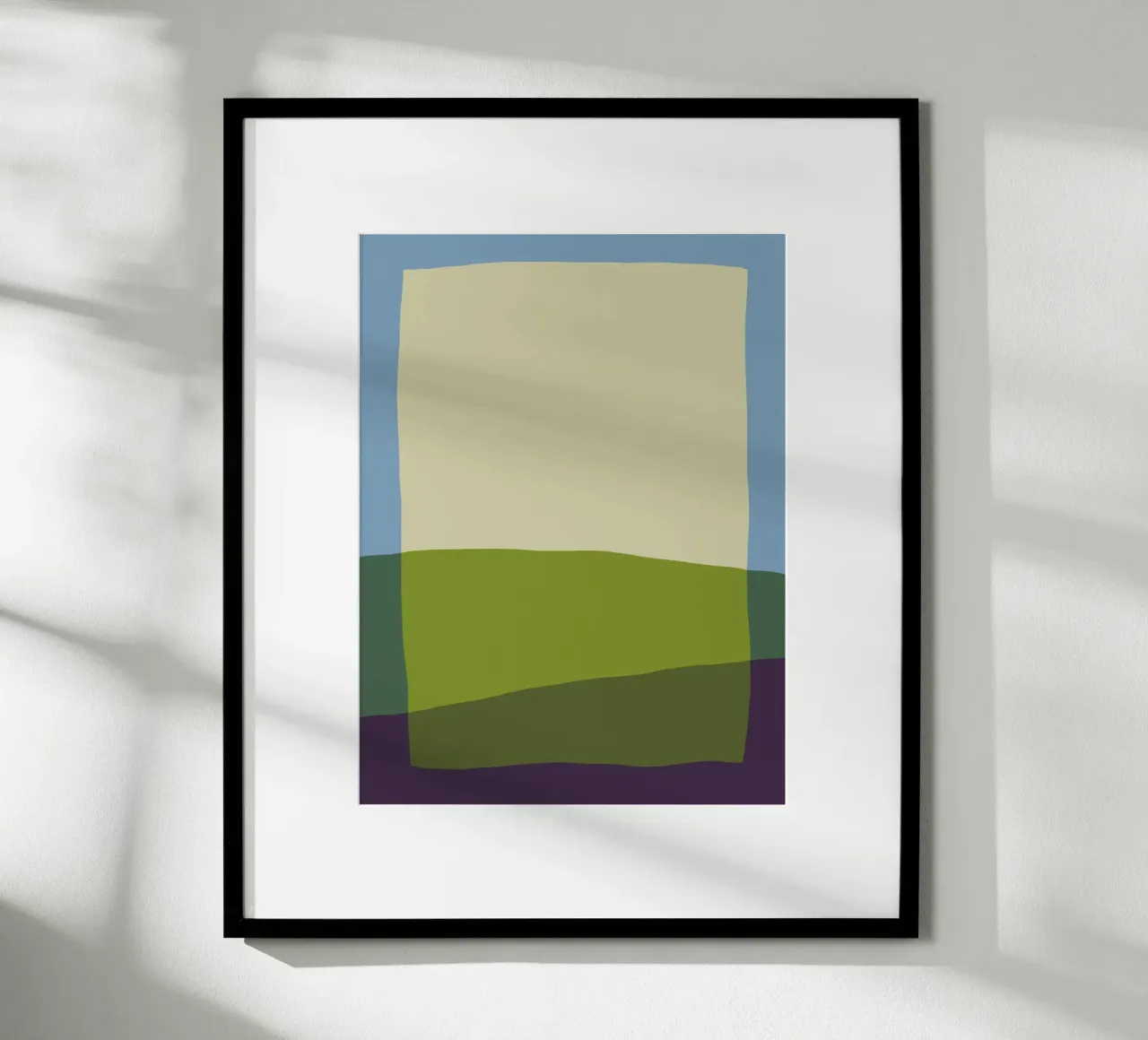 Minimalist Landscape with Color Blocks poster by Life of Pie