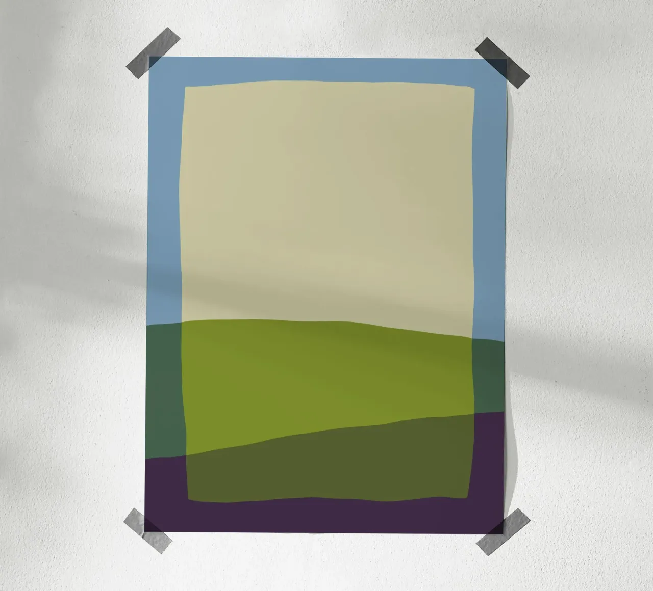 Minimalist Landscape with Color Blocks poster by Life of Pie