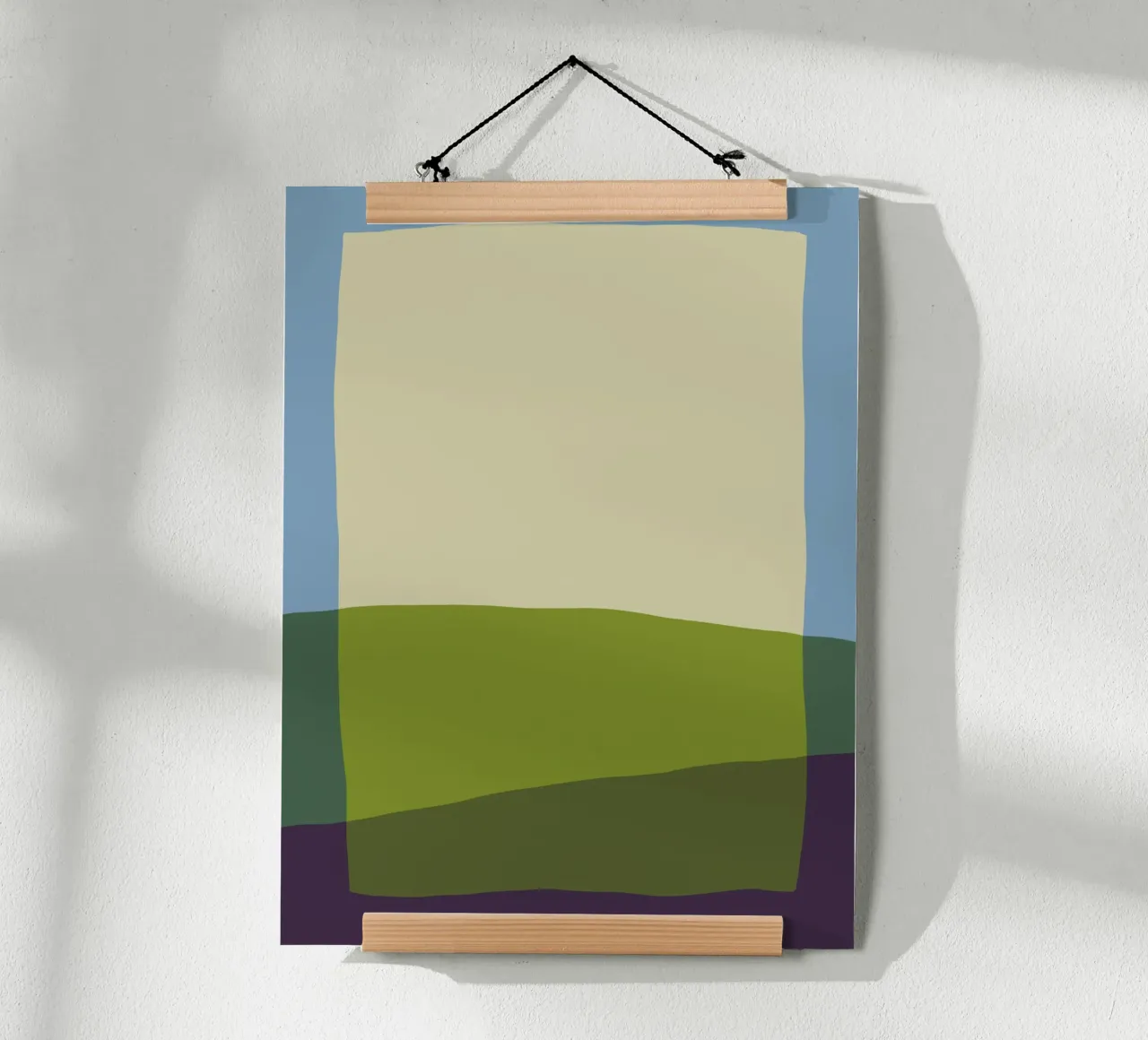 Minimalist Landscape with Color Blocks poster by Life of Pie