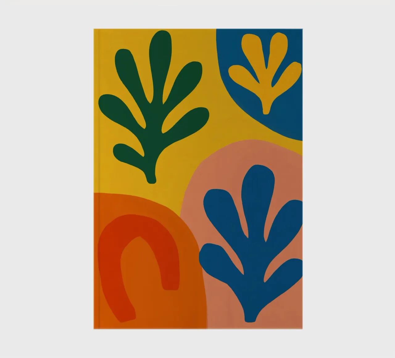 Vibrant Leaf Motif Composition notebook by Life of Pie