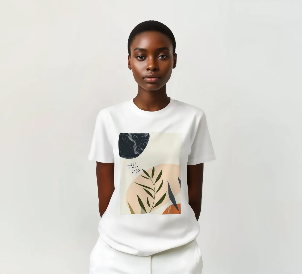 Astratto floreale botanico t-shirt da Locquinn Fuller