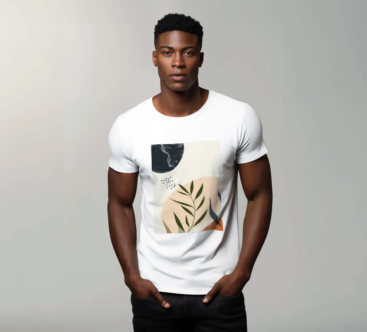 Astratto floreale botanico t-shirt da Locquinn Fuller