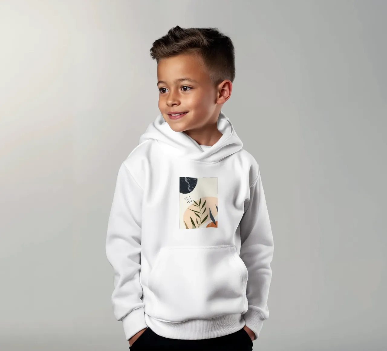 Astratto floreale botanico felpa bambino con cappuccio da Locquinn Fuller