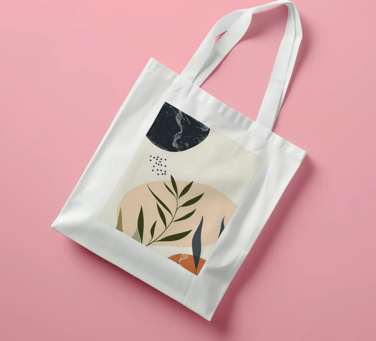 Astratto floreale botanico borsa in juta da Locquinn Fuller