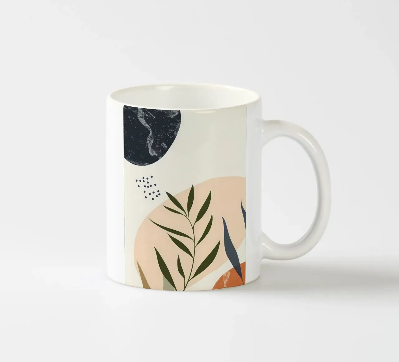 Abstract bloemig botanisch keramische mok van Locquinn Fuller