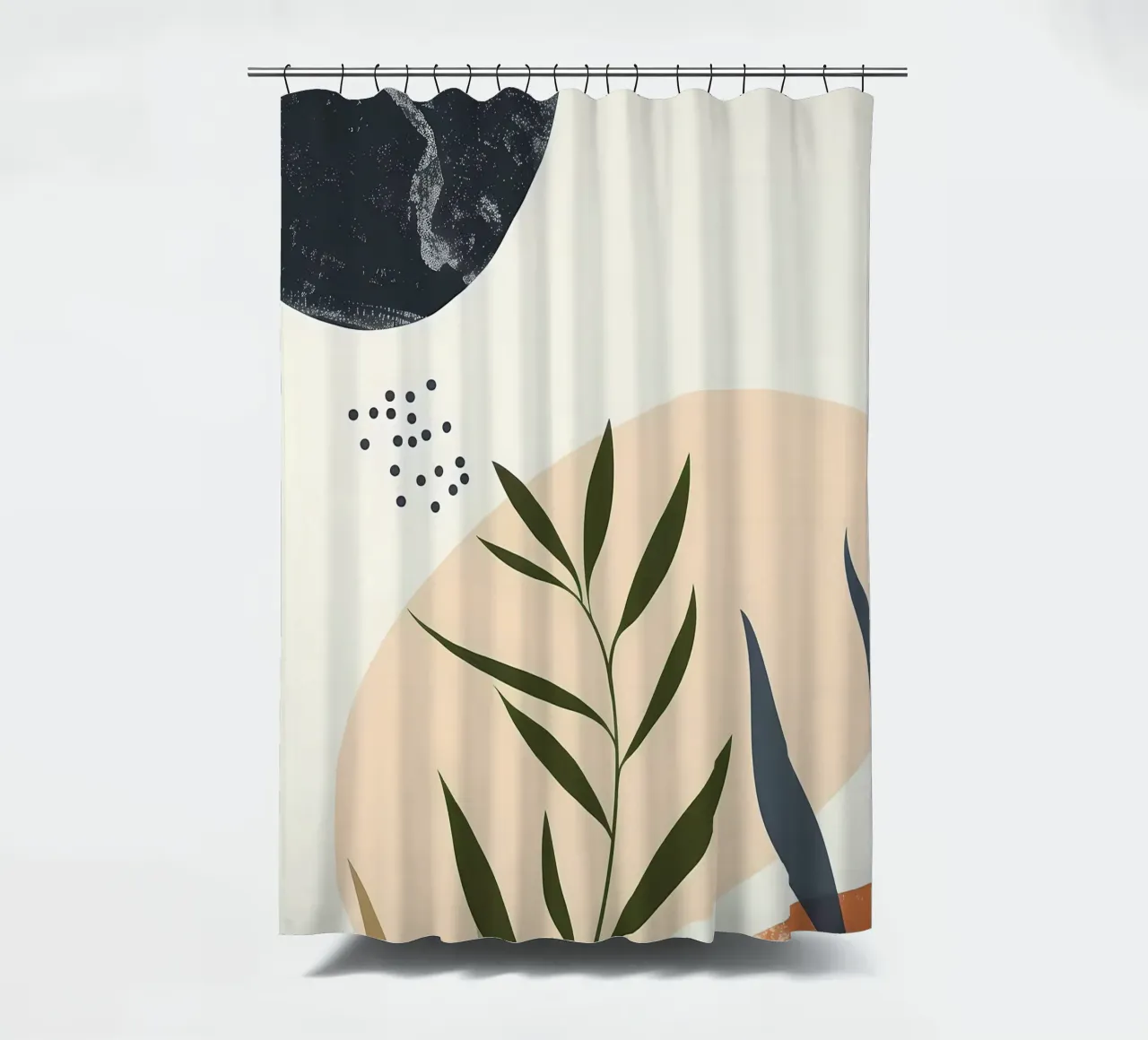 Abstract bloemig botanisch douchegordijn van Locquinn Fuller