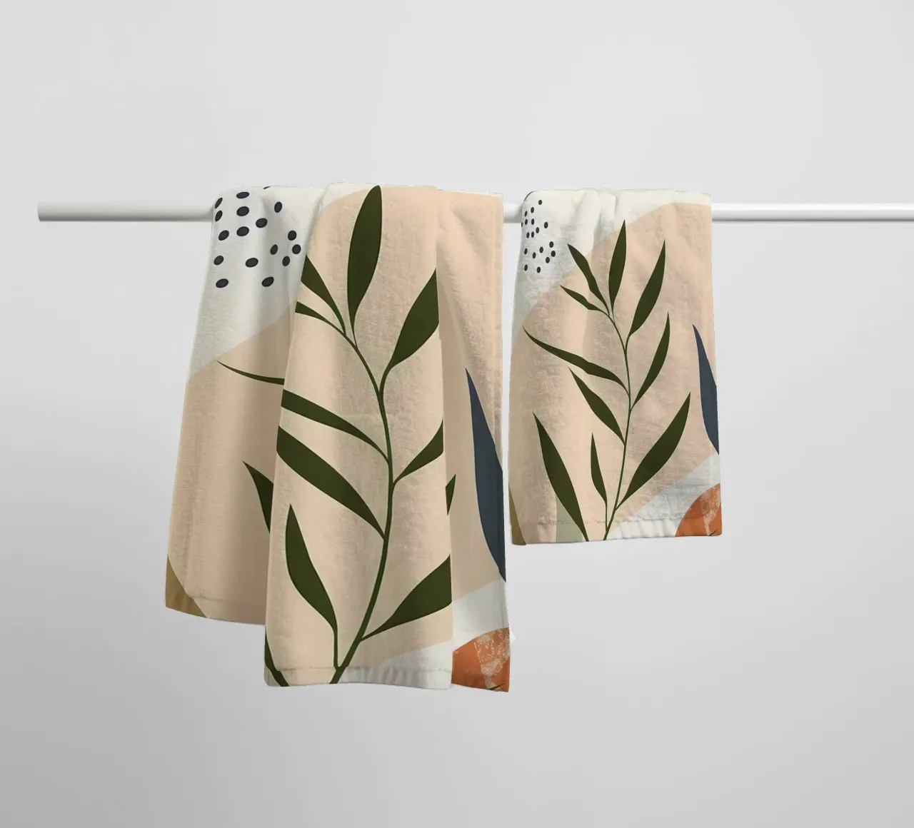 Abstract floral botanic towel by Locquinn Fuller