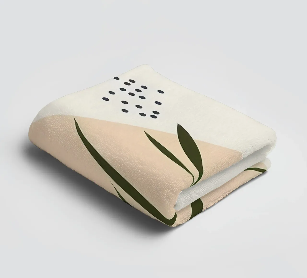 Abstract floral botanic towel by Locquinn Fuller