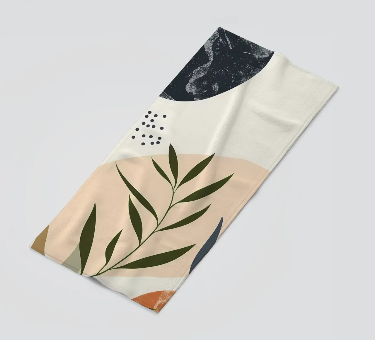 Abstract bloemig botanisch strandhanddoek van Locquinn Fuller