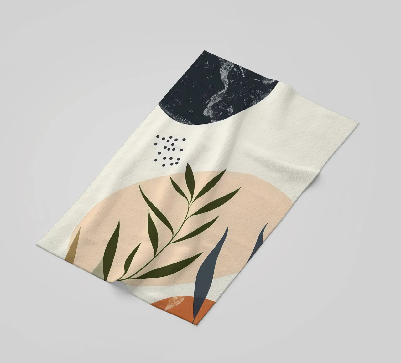 Abstract bloemig botanisch strandhanddoek van Locquinn Fuller
