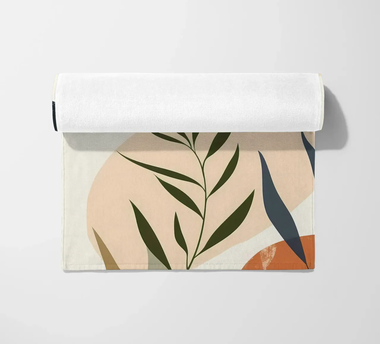 Abstract bloemig botanisch strandhanddoek van Locquinn Fuller