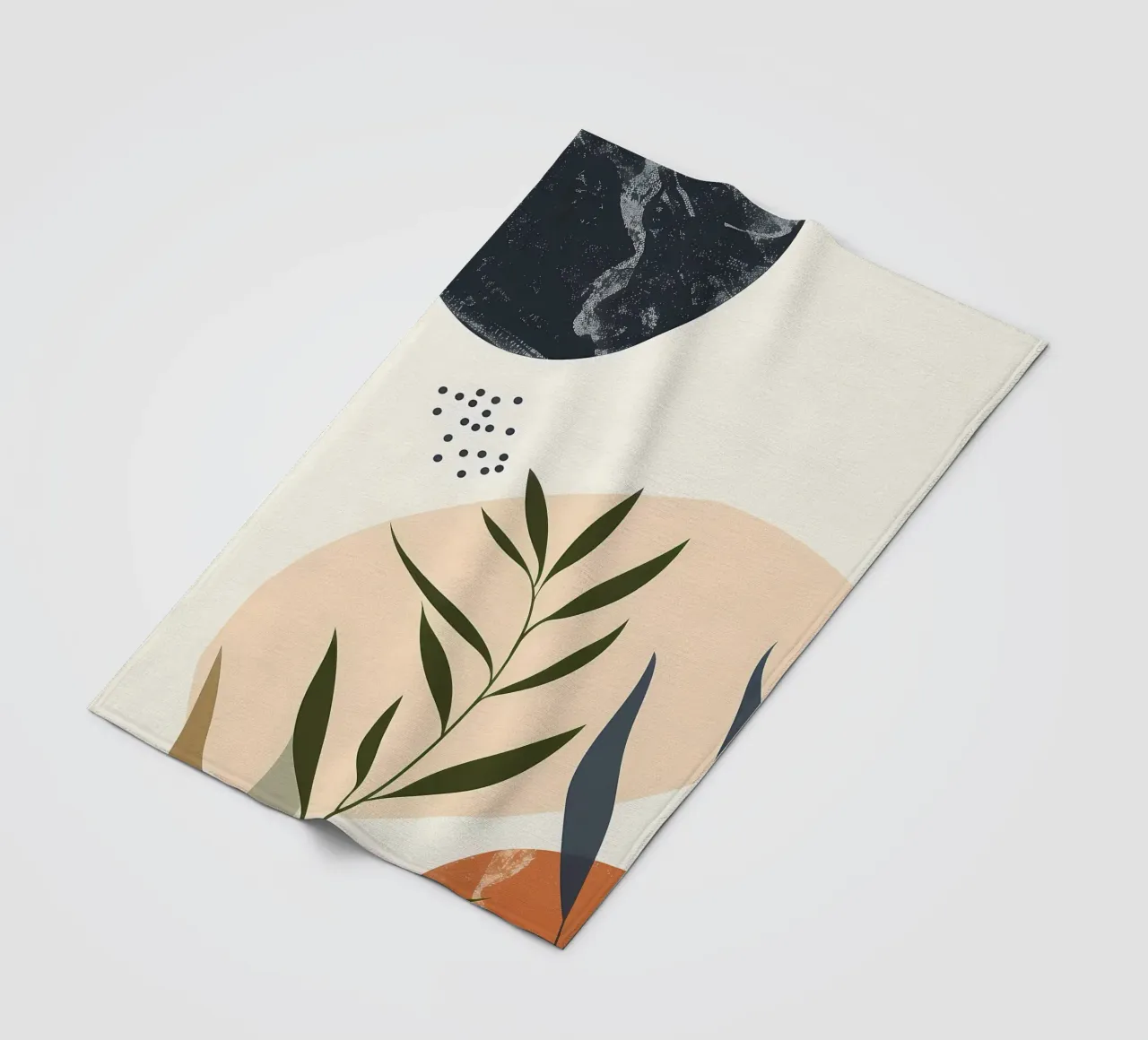 Astratto floreale botanico coperta in pile da Locquinn Fuller