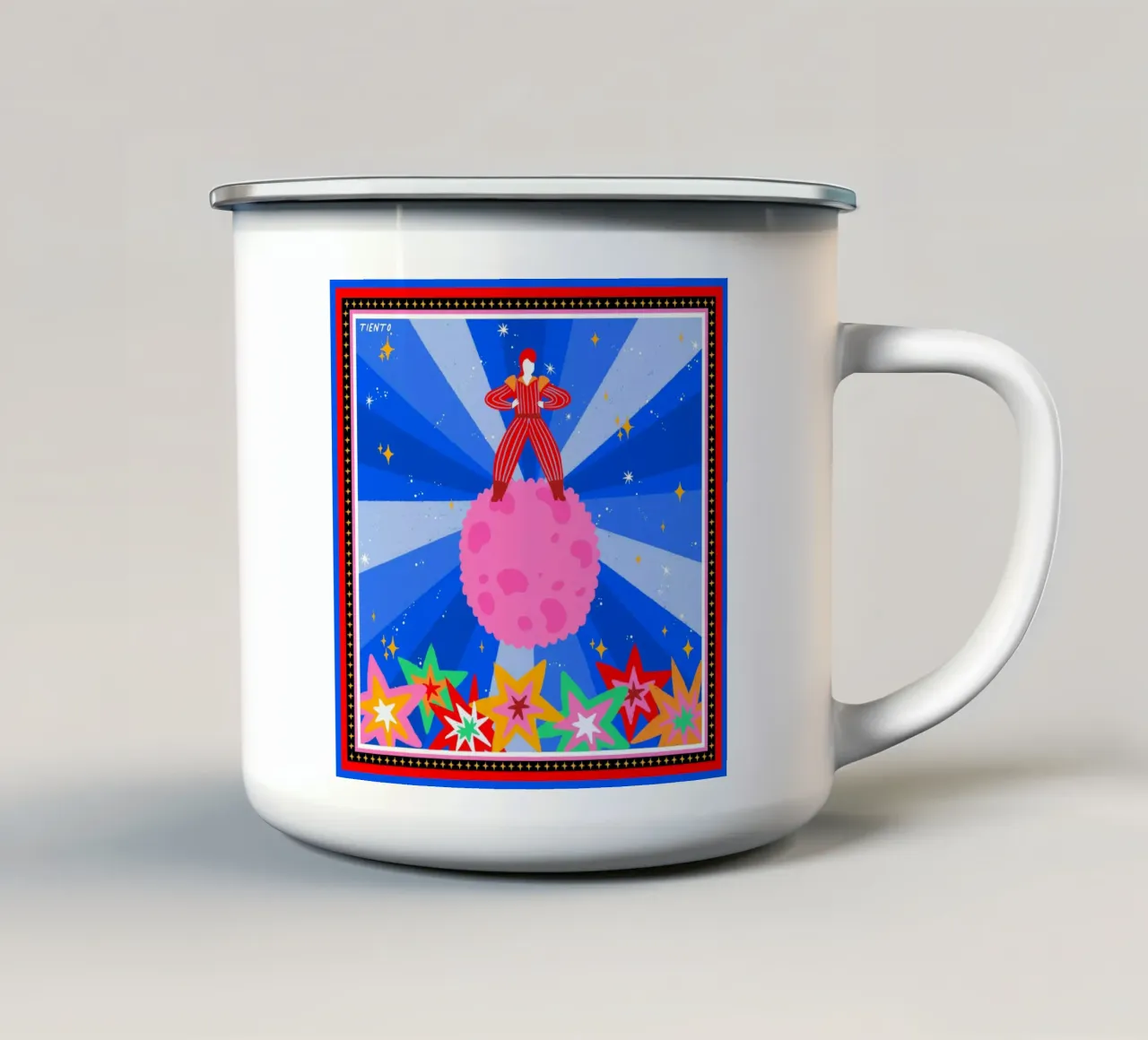 Starman tazza in smalto da tiento