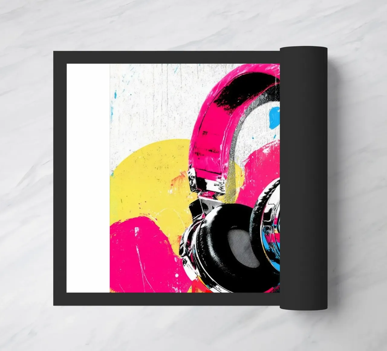 Graffiti Headphones 3 doormat by Wumples