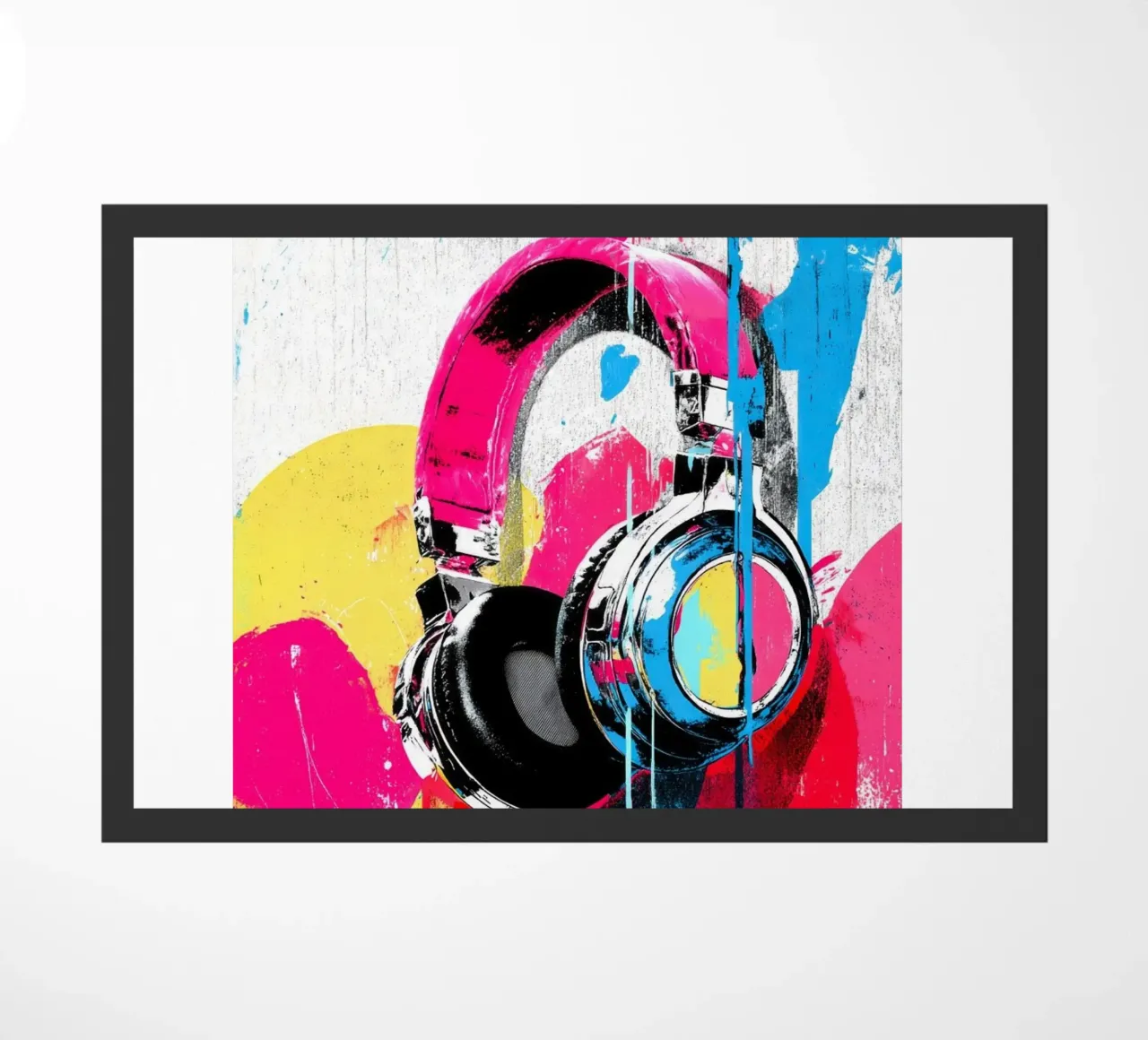 Graffiti Headphones 3 doormat by Wumples