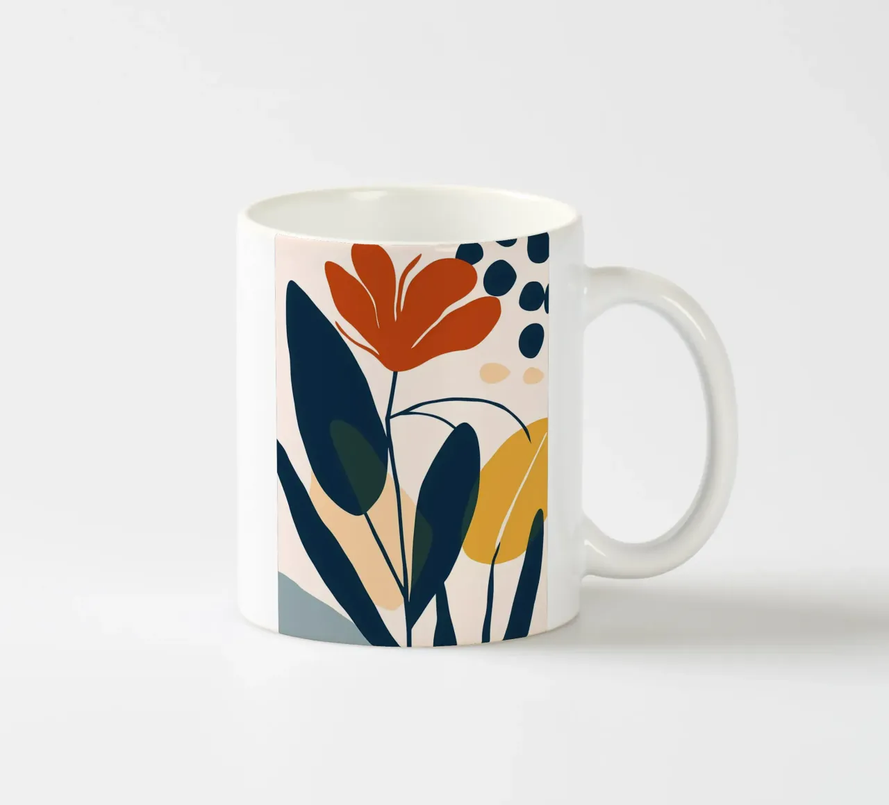 Piante floreali astratte tazza in ceramica da Locquinn Fuller