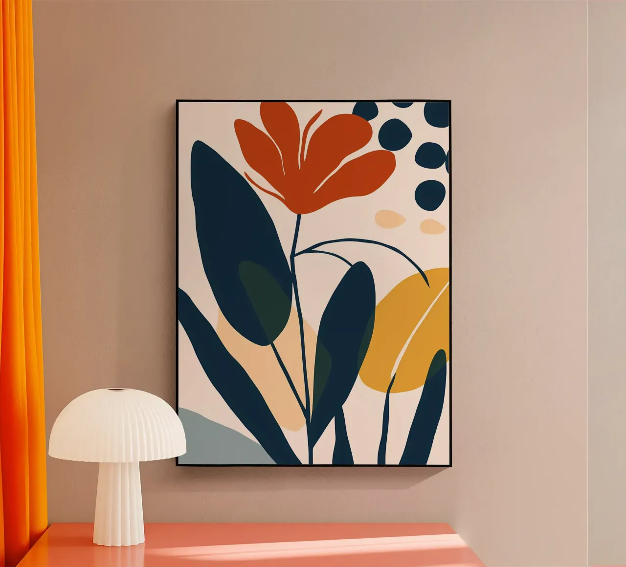 Piante floreali astratte plexiglass da Locquinn Fuller