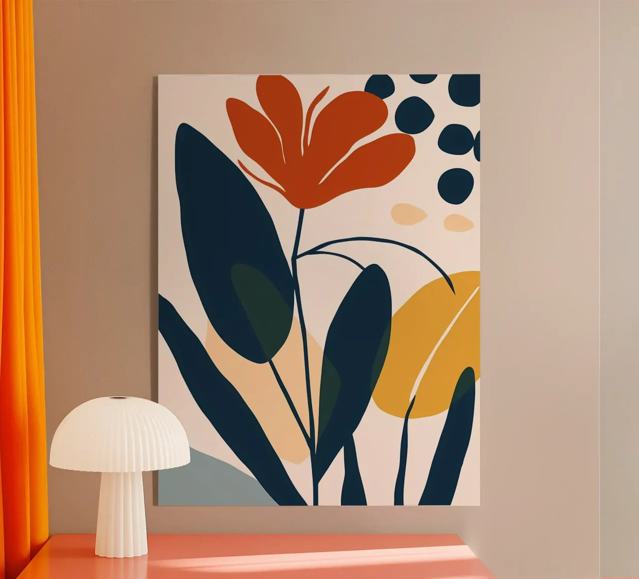 Piante floreali astratte plexiglass da Locquinn Fuller
