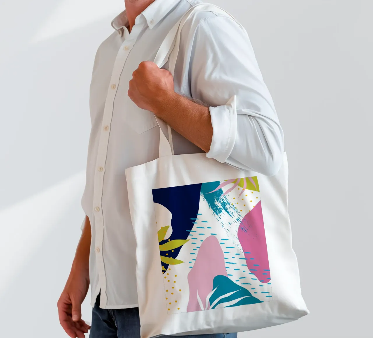 Astratto borsa in juta da Locquinn Fuller
