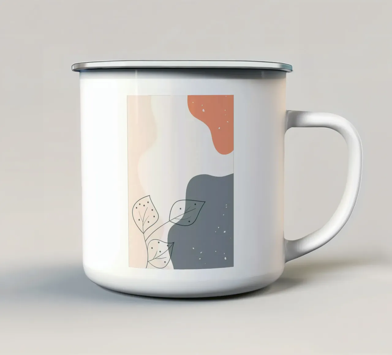 Foglie estetiche tazza in smalto da Locquinn Fuller