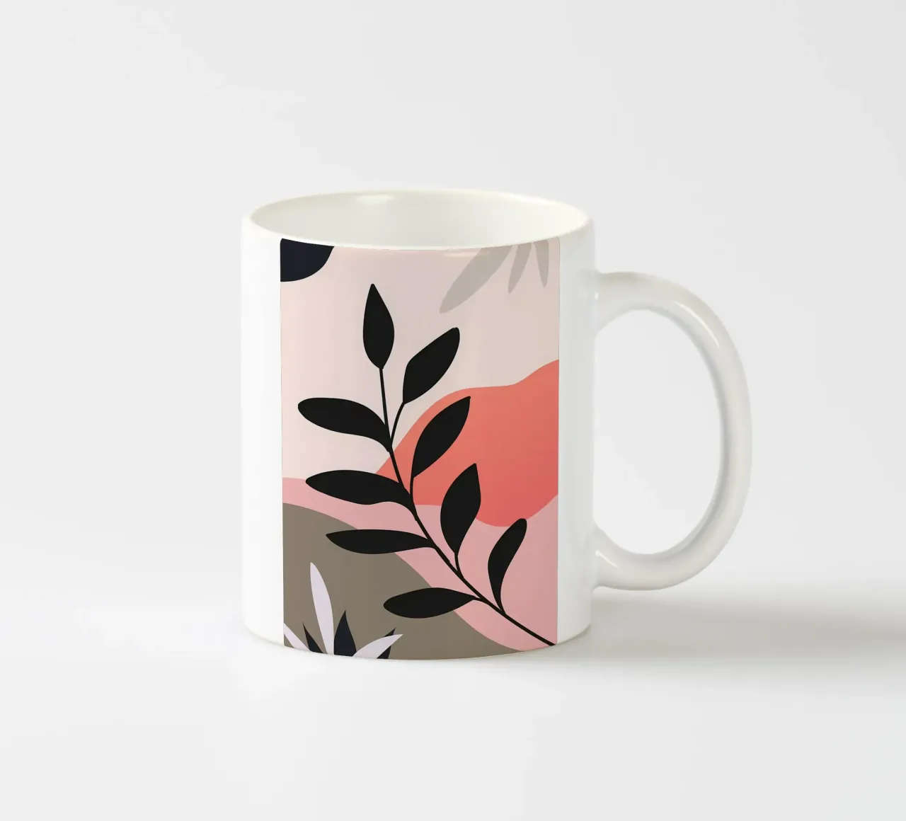 Boho Minimal Bloemsierkunst keramische mok van Locquinn Fuller
