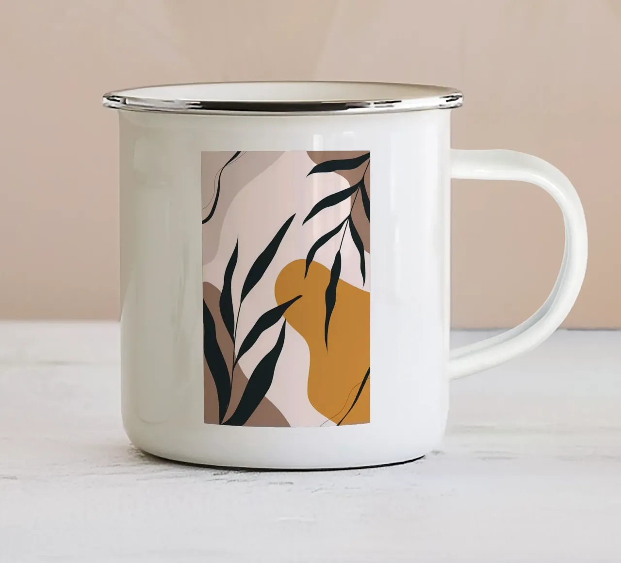 Disegni minimalisti Boho tazza in smalto da Locquinn Fuller