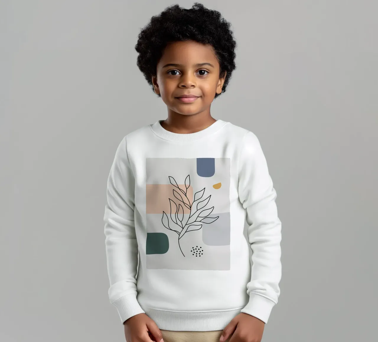 Astratto floreale botanico felpa bambino da Locquinn Fuller