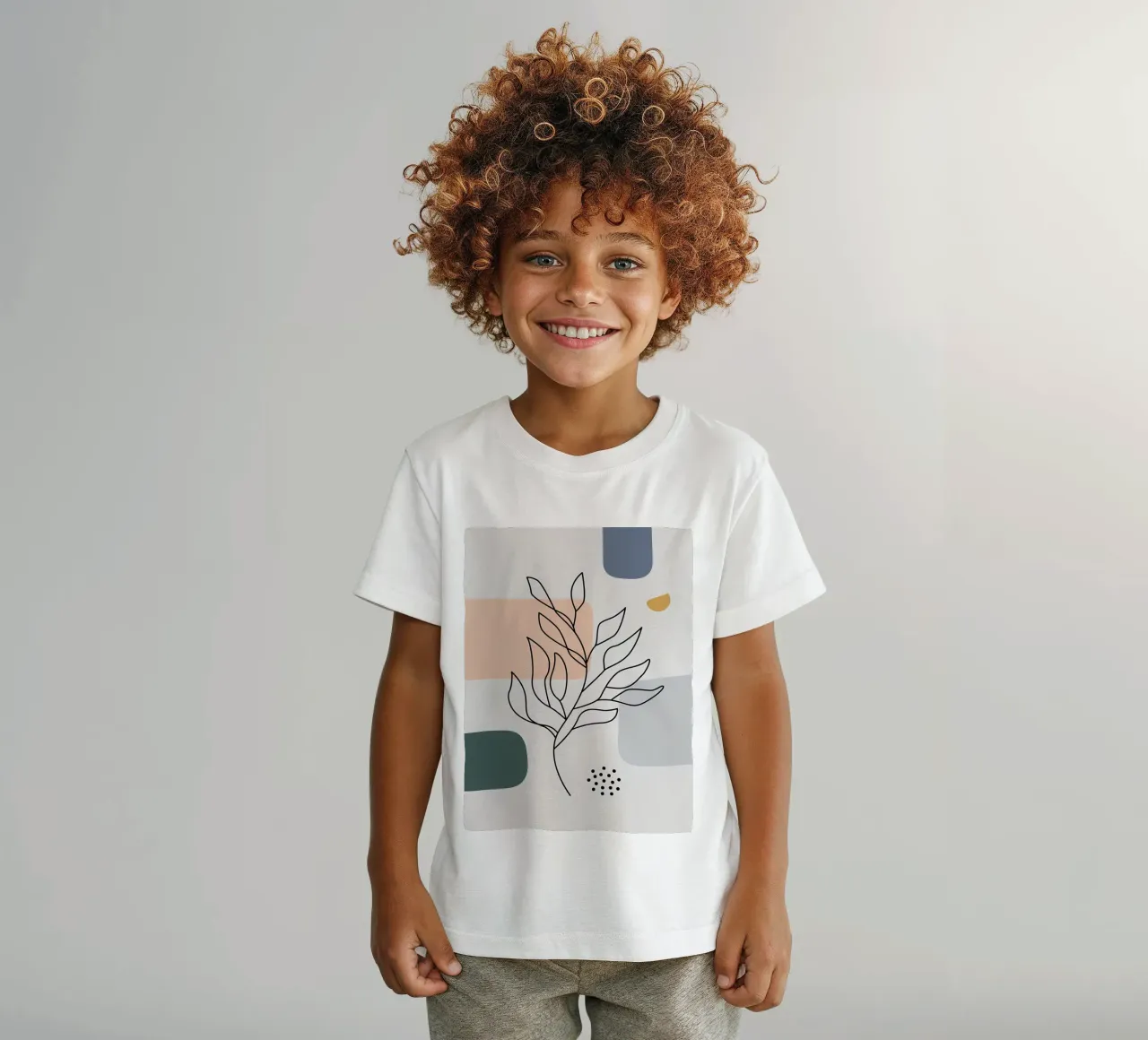 Astratto floreale botanico t-shirt bambini da Locquinn Fuller